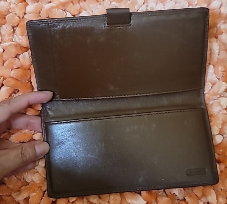 Coach Checkbook Wallet Women's Brown Leather Monogram… Gem