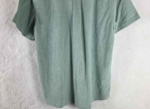 Dandy Del Mar The Tropez Shirt Gulf Blue Terry Cloth Top Size Medium - Picture 9 of 11