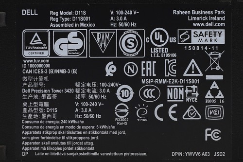 Dell Precision 3420 SFF Intel E3-1270 v5 32GB RAM 1TB HDD & 512GB SSD No OS - Picture 4 of 4