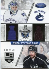 12/13 CERTIFIED PATH TO CUP JERSEY CORY SCHNEIDER JUSTIN WILLIAMS 048/250 *47354