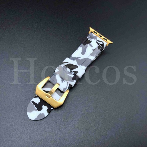 38/40/42/44 MM Apple Watch correa correa camuflaje de goma se ajusta para iwatch smart - Imagen 20 de 111