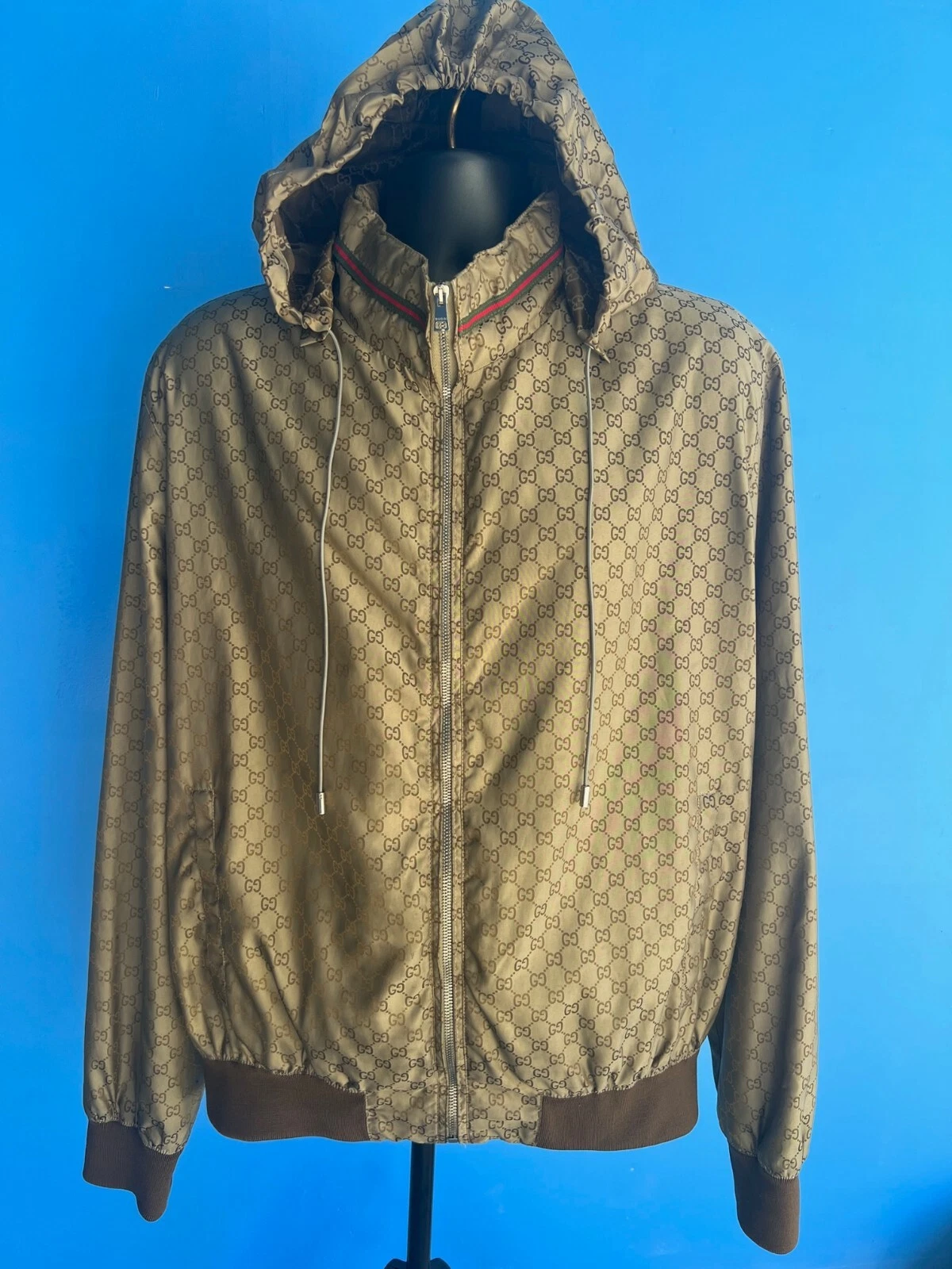 Giacca a vento Gucci edizione limitata da collezione Guccissima GG 56 US L