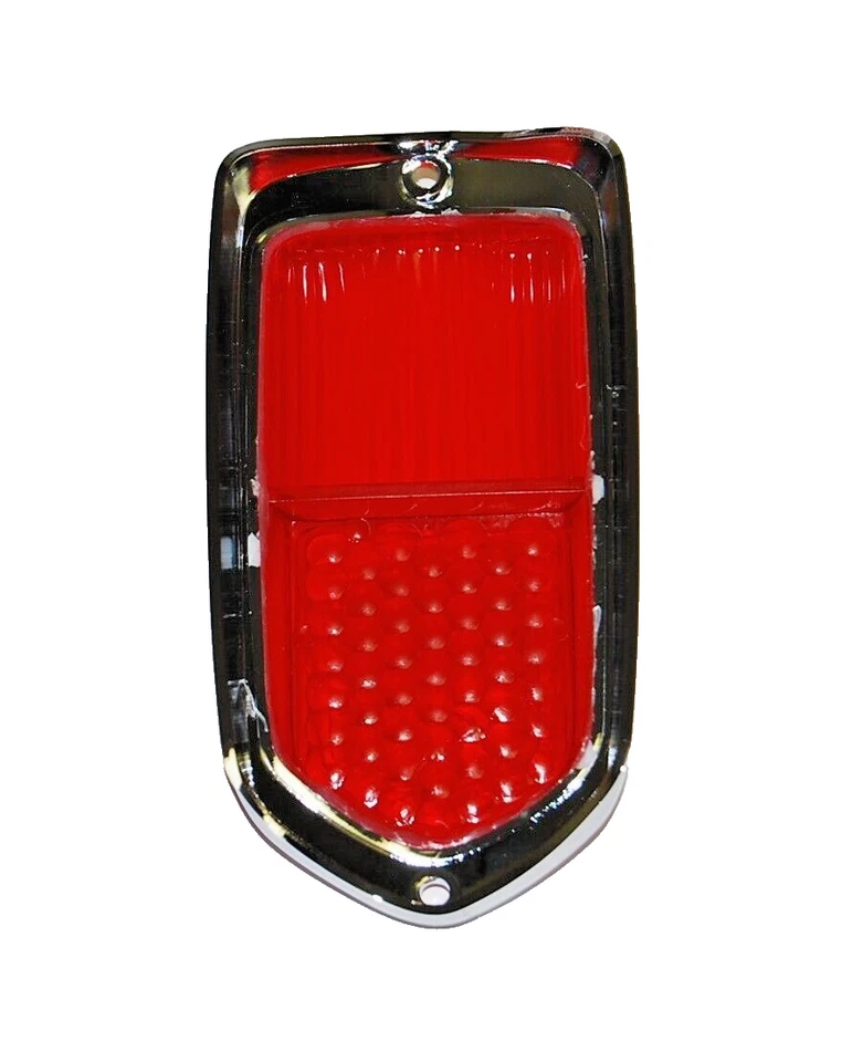 Lente de luz trasera con borde cromado rojo lado Lt/Rt para Volkswagen Ghia 1956-1959 Foto 2 de 2
