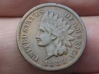 1883 Indian Head Cent Penny- Partial LIBERTY, VF Details