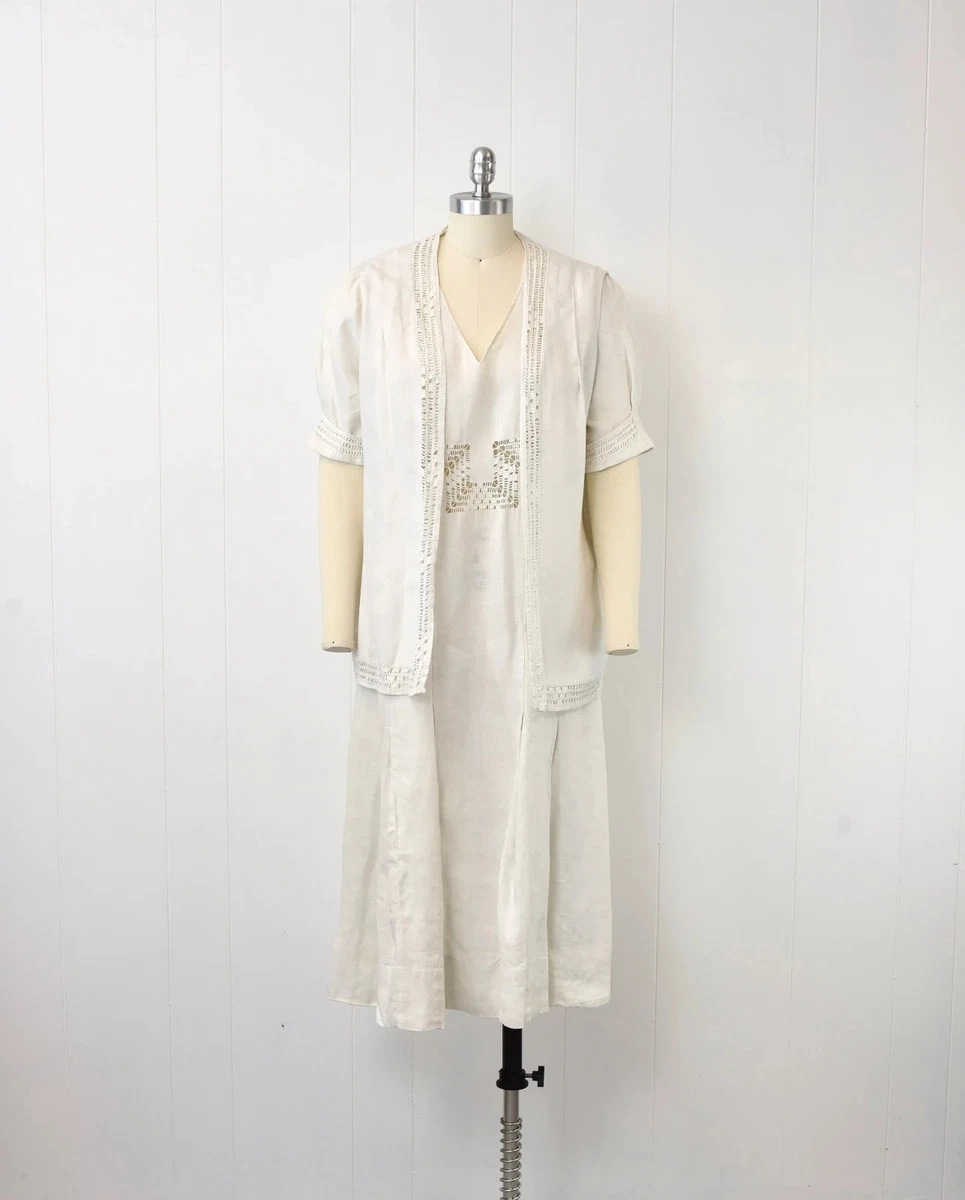 Flapper White Vintage Dresses 1920s Decade for sale | eBay