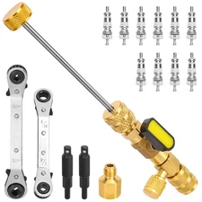 Air Conditioner Valve Core Remover Installer Tool Ratchet Wrench Kit Repair Tool
