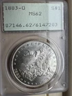 1883 O Morgan Silver Dollar PCGS MS62