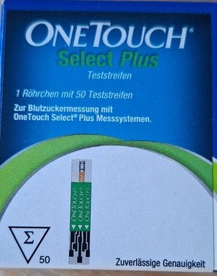 50 Teststreifen OneTouch Select Plus von Lifescan NEU&OVP MHD 2027/04 ***TOP***