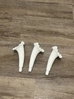 Vintage FENTON Milk Glass Hobnail Epergne Replacement White Horn - Set Of 3