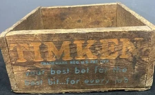Timken Rock Bits Wood Crate Roller Bearing Co Colorado Springs CO Vintage 9x8