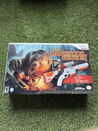 Cabela's Dangerous Hunts 2011 Game Top Shot Elite Gun CIB Nintendo Wii