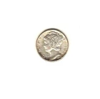 RARE and Vintage 1944-P Mercury SILVER 10c dimes coins BU Rainbow toned SHINY!