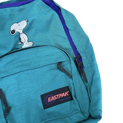 Vintage Eastpak Backpack 90s Teal Snoopy Made In USA | eBay