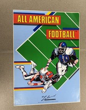 All American Football Arcade Side Decal. Leland Original NOS image