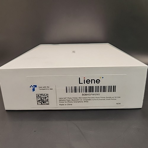 NUOVA stampante fotografica portatile Liene Pearl K100 2" x 3" - bianca con 5 carte fotografiche - Foto 7 di 8