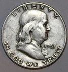 1951-S Franklin Half Dollar - Very Fine - #1375EB