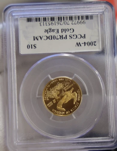 2004 W US Proof Gold Eagle 1/4 oz $10 PCGS PR70 DCAM Diehl Signed