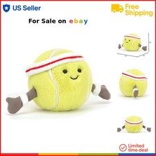 Tennis Ball Plush Toy Soft Stuffed Sports Fan Collectible 3.5 Inches