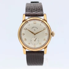 Vintage 33mm 1936 Lord Elgin 17 Jewel Men's Mechanical Wristwatch 524 USA 18k GF