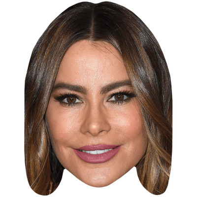 Sofia Vergara (Make Up) Promi Maske, flaches Kartengesicht, Kostüm Maske
