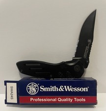 Smith & Wesson SWA24S Extreme Ops Liner Lock Clip Point Blade Aluminum Handle