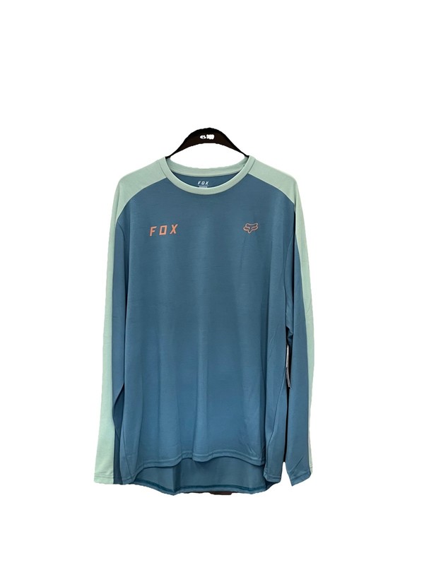 Genuine Fox Ranger Dri-Release Slide Mid LS Jersey Slate Blue, XXL