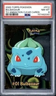 PSA 8 BULBASAUR #PC2 2000 TOPPS POKEMON TV ANIMATION CLEAR CARDS
