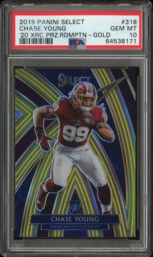 2019 Panini Select 2020 XRC Prizm Chase Young Gold PSA 10