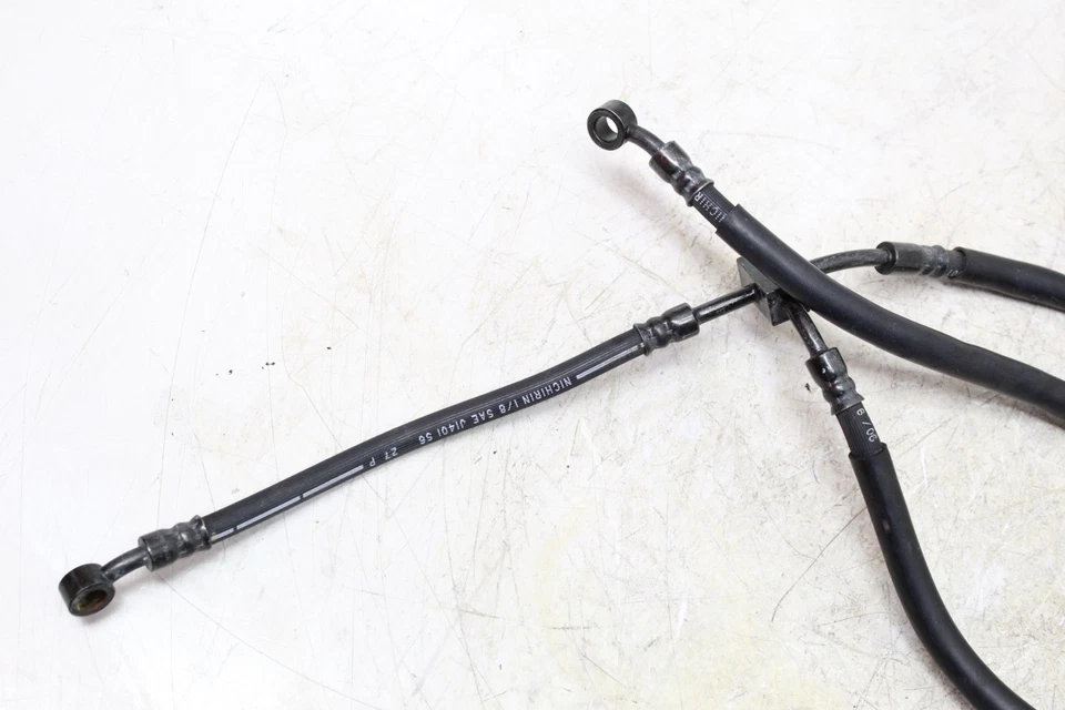05-08 KAWASAKI ZZR600 ZX600J OEM MANGUERA DE FRENO JUEGO DE LÍNEA DE LÍQUIDO Foto 3 de 4