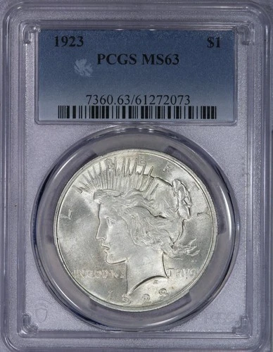 1923 Peace Dollar $1 PCGS MS63