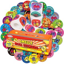 3 Rolls Scratch and Sniff Scented Stickers for Kids, 600 Pcs Smelly Motivational