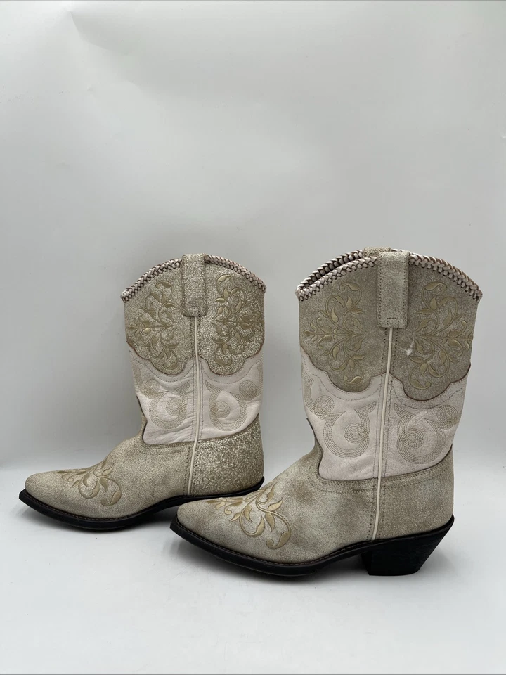 Laredo Women's Aretha Western Boots White/Gold Size 7.5M - Image 3 of 4
