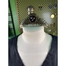 Gothic Gold Feather Halo Crown