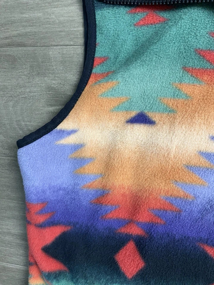 CHAPS Fleece Aztec Southwestern Zip Vest Top Western Women’s Size M - Image 4 of 4