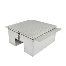 24 X 22 X 12 Inch Alum Step Truck Tool Box Low Profile W Notched Bottom