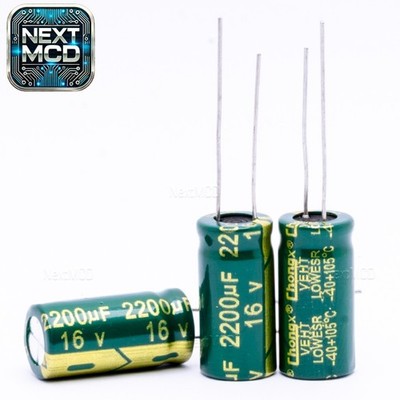 2200uF 16V 10 Stück  Elektrolytkondensator Radial Low ESR -40+105°C 10X20