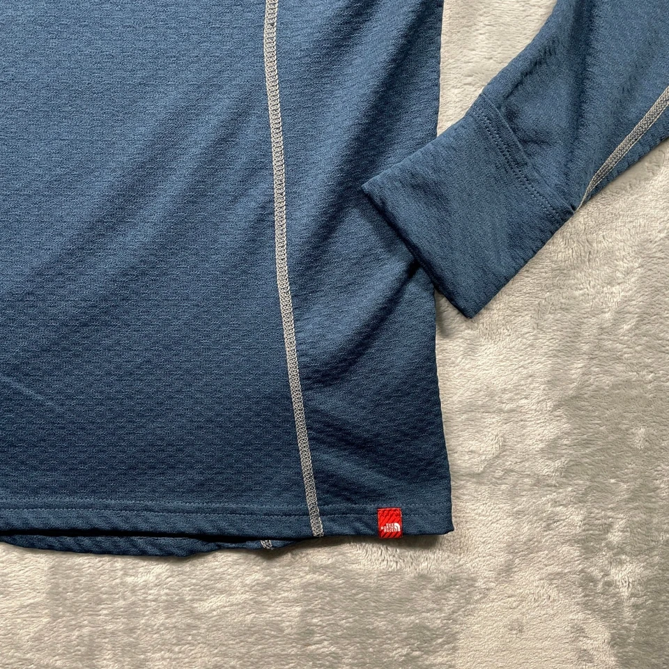 Camisa The North Face para mujer azul Vaporwick manga larga con capucha agujero para el pulgar M Foto 4 de 4