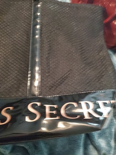 Victoria Secret Weekender Over The Shoulder Overnight Travel Beach Gym Bag Black - Picture 4 of 8