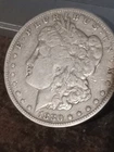 1880-CC Rev '78 Morgan Silver DollAR F-VF Details Rare coin