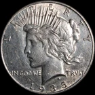 1935 S 90% Silver Peace Dollar Extra Fine