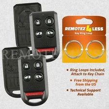 2 Replacement for Honda Odyssey Keyless Entry Remote Car Key Fob Shell Case 5br