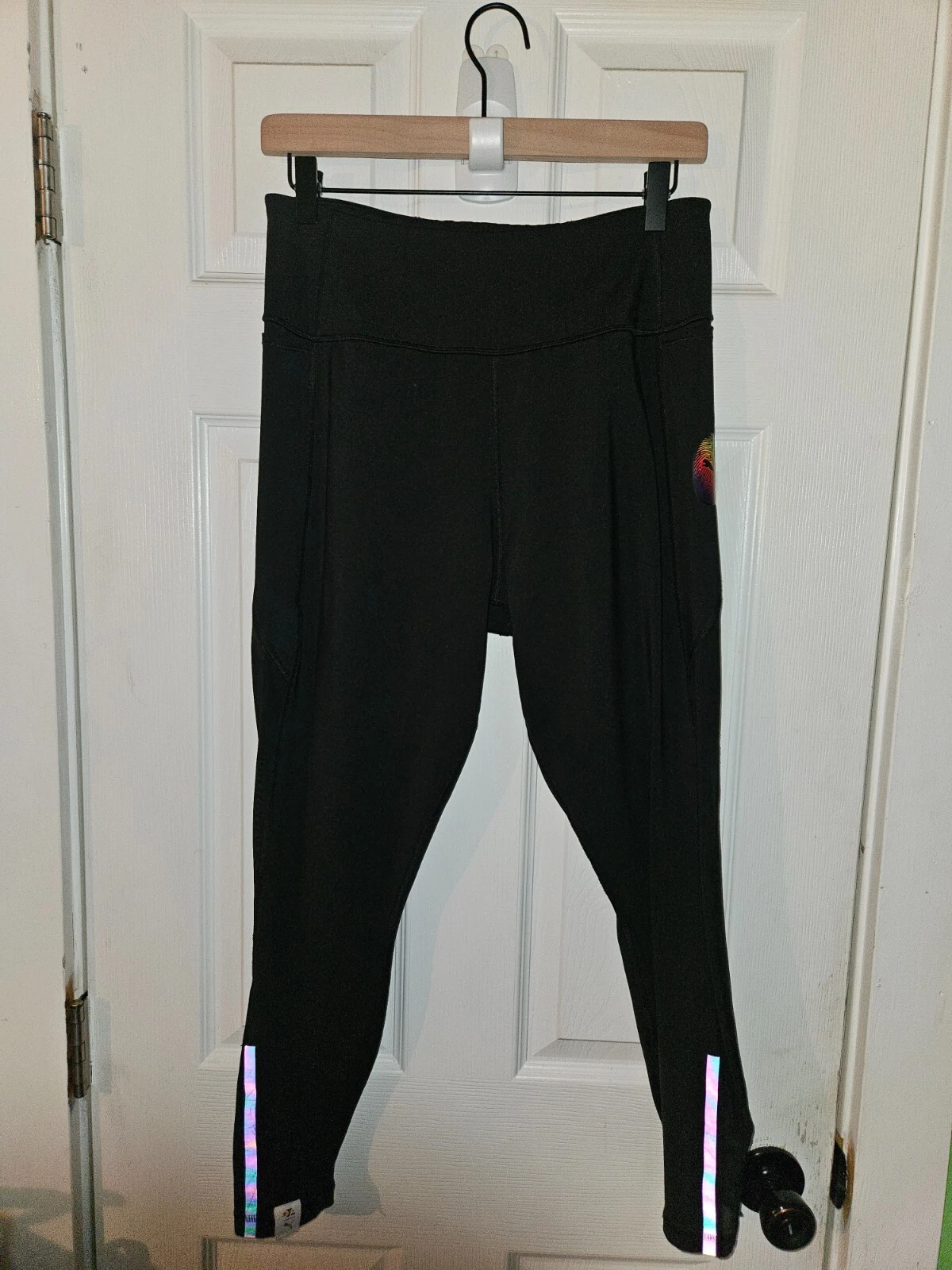Puma High Rise TG L leggings running donna nero atletico casual maglia gamba laterale