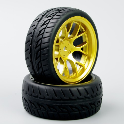 DHG 4 STCK. 1:10 On Road Racing Gummireifen & Felge für HSP HPI RC Auto 12 mm Sechskant - Bild 6 von 6