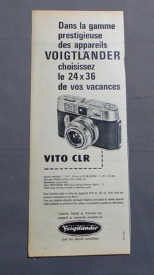 ALTE WERBUNG ADVERT CLIPPING 021117 / VOIGTLÄNDER KAMERA VITO CLR