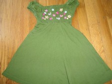 GYMBOREE SIZE 3 YEARS DRESS FAIRY FASHIONABLE SUMMER FALL GREEN FLOWERS EUC MINT