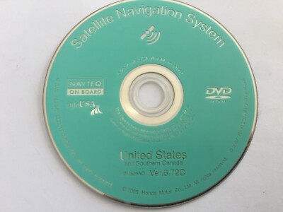 2006 2007 2008 2009 2010 HONDA CIVIC FIT CR-V NAVIGATION DVD Ver 6.72C OEM 