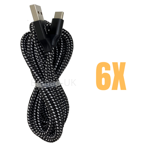 6X Wholesale Bulk USB Cable 10FT Braided Type C Charger Data Cord For Samsung LG - Picture 11 of 11