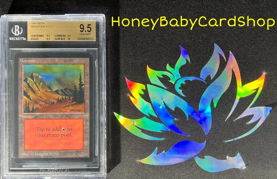 MTG Limited Edition Beta 1993 Mountain (C) BGS 9.5Q+ (TRUE QUAD+) GEM MINT 93/94 - Image 4 of 4