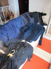 Lot of 12 Mens Long Sleeve Dress Dark Blue/Black Shirts ESTATE SALE NM Sz L SILK