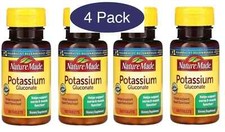  4-Pack Potassium 550mg 400 Tablets 4x100 No Gluten Exp. 2028 
